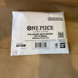 One Piece TCG The Azure Seas Seven Op14-eb04 Release Event Kit Sealed - Image 1