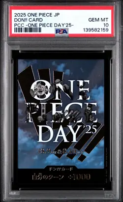 2025 ONE PIECE JPN PREM CARD COLL ONE PIECE DAY'25- DON!! CARD PSA 10 - Image 1