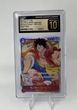 CGC 10 PRISTINE One Piece 2022 Monkey D. Luffy OP01-024 Romance Dawn SR - Image 1