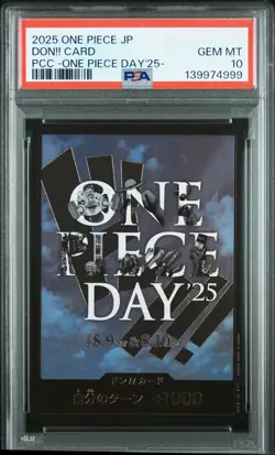 2025 ONE PIECE JPN PREMIUM CARD COLL -ONE PIECE DAY'25- DON!! CARD PSA 10 - Image 1