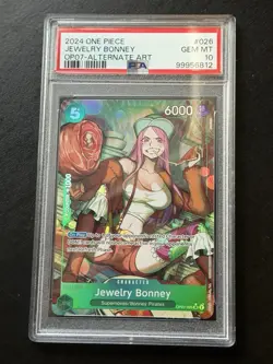 Jewelry Bonney 2024 One Piece OP-07 Alt Art #26 PSA 10 Gem English - Image 1