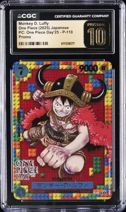 2025 ONE PIECE JPN PC: ONE PIECE DAY'25 PROMO MONKEY D. LUFFY CGC 10 PRISTINE - Image 1