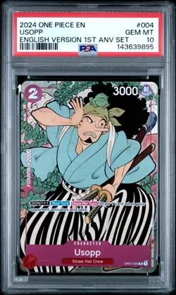 2024 ONE PIECE ENGLISH VERSION 1ST ANNIVERSARY SET #004 USOPP PSA 10 - Image 1