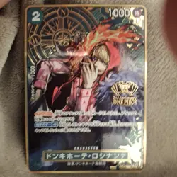 One Piece Donquixote Rosinante OP05-030 R 2nd Anniv gold foil holo. - Image 5