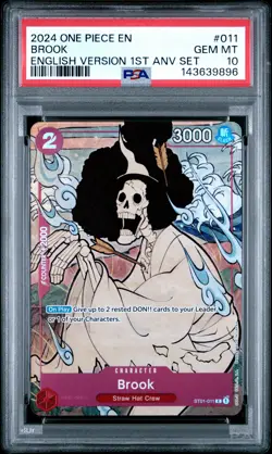 2024 ONE PIECE ENGLISH VERSION 1ST ANNIVERSARY SET #011 BROOK PSA 10 - Image 1