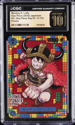 2025 ONE PIECE JPN PC: ONE PIECE DAY'25 PROMO MONKEY D. LUFFY CGC 10 PRISTINE - Image 1