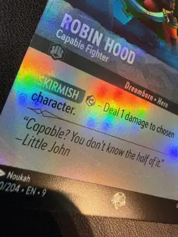 Lorcana Disney - Robin Hood - Capable Fighter (Epic) 220/204 - Holo Foil Fabled - Image 2