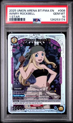 Union Arena TCG Winry Rockbell Alt Art Holo PSA 10 Gem Mint Fullmetal Alchemist - Image 1