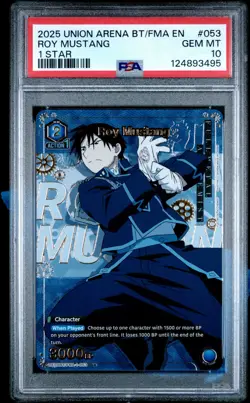 Union Arena TCG Roy Mustang Alt Art Holo PSA 10 Gem Mint Fullmetal Alchemist - Image 1