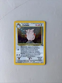 Pokemon TCG Clefable Holo Unlimited Rare Card Jungle Base Set 1/64 - Image 1