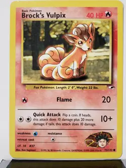 Brock's Vulpix 73/132 VLP / NM - Gym Heroes Pokemon Card - $2 Flat Shipping - Image 1