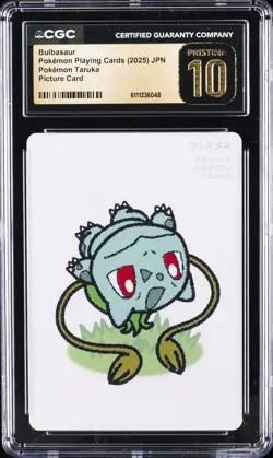 2025 POKEMON PLAYING CARDS JPN BULBASAUR CGC 10 PRISTINE - Image 1