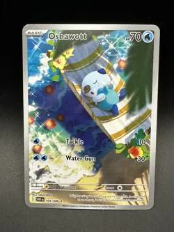 Oshawott Illustration Rare Pokemon White Flare Card 105/086 English - NM - Image 1
