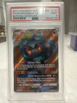 Pokemon Marshadow GX Full Art Holo TCG Card Sm-Burning Shadows 137/147 - Image 1