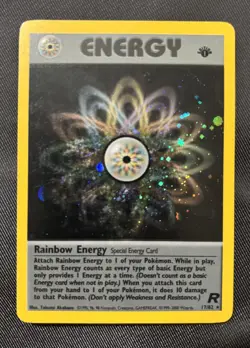 Pokemon Card Team Rocket Rainbow Energy 17/82 1st Edition Holo Rare - Image 1