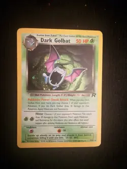 Pokemon Dark Golbat 7/82 Team Rocket Holo Rare 50 HP Unlimited English Card - Image 1