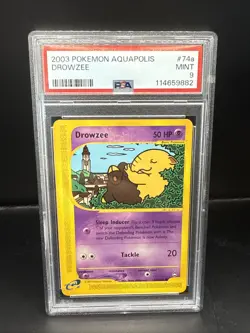 Pokemon Card Drowzee 74a/147 PSA 9 Aquapolis - Image 1