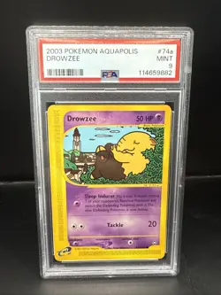 Pokemon Card Drowzee 74a/147 PSA 9 Aquapolis - Image 2