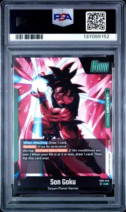 2025 DRAGON BALL SUPER CARD GAME FUSION WORLD NEW ADVENTURE SON GOKU PSA 10 - Image 2