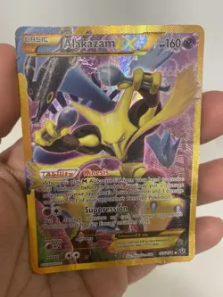 Pokemon Alakazam TCG EX XY Fates Collide Holo Card 125/124 Full Art Secret Rare - Image 4