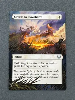 Swords to Plowshares MTG Edge of Eternities Commander Hand Painted Altered Art v - Image 1