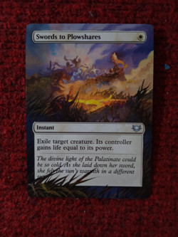 Swords to Plowshares MTG Edge of Eternities Commander Hand Painted Altered Art v - Image 2