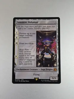 Summon: Bahamut- Final Fantasy Magic the Gathering- M 0001- Non Foil- Mythic NM - Image 1