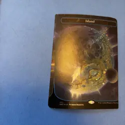 Island (492) (Borderless) (Galaxy Foil) Unfinity Foil Misprint Miscut Error Mtg - Image 2