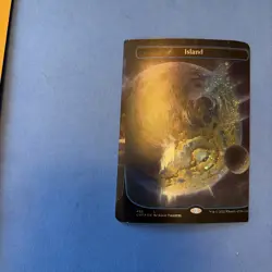 Island (492) (Borderless) (Galaxy Foil) Unfinity Foil Misprint Miscut Error Mtg - Image 3