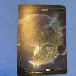 Island (492) (Borderless) (Galaxy Foil) Unfinity Foil Misprint Miscut Error Mtg - Image 5
