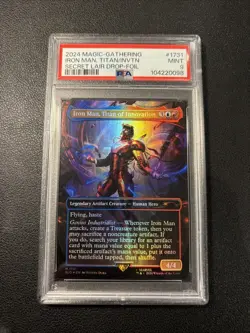 Iron Man, Titan of Innovation (Rainbow Foil) Secret Lair Drop Foil PSA 9 - Image 1