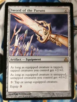 Sword of the Paruns MTG Guildpact Rare Artifact Moderately Played x1 JS7 - Image 1