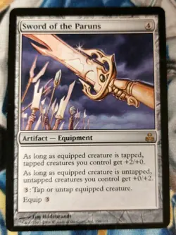 Sword of the Paruns MTG Guildpact Rare Artifact Moderately Played x1 JS7 - Image 2
