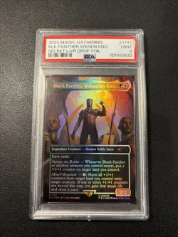 Black Panther, Wakandan King (Rainbow Foil) Secret Lair Drop Foil PSA 9 - Image 1
