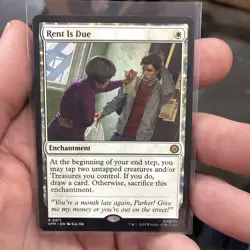 Rent Is Due Marvel Spider-Man Rare MTG 0011 Unplayed Magic - Image 1