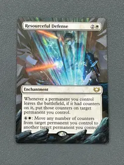 Resourceful Defense MTG Edge of Eternities Commander Hand Painted Altered Art v - Image 1
