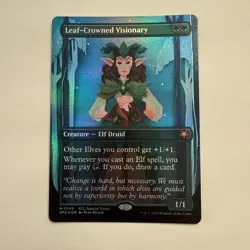 Leaf-Crowned Visionary FOIL Borderless 140 Special Guest SPG ECL MTG Mythic Mint - Image 1