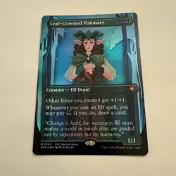 Leaf-Crowned Visionary FOIL Borderless 140 Special Guest SPG ECL MTG Mythic Mint - Image 2