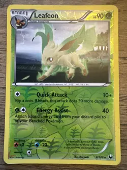 Pokemon Leafeon 6/108 Reverse Holo Dark Explorers Card MP - Image 1