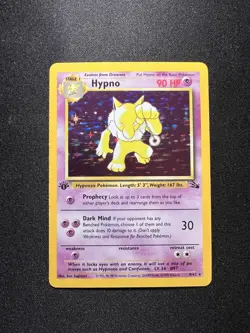 Pokemon TCG Hypno Holo First Edition Rare Card 8/62 Fossil - Image 1