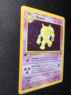 Pokemon TCG Hypno Holo First Edition Rare Card 8/62 Fossil - Image 3