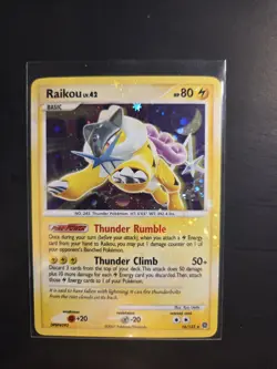 Raikou HOLO BLEED 16/132 - 2007 Pokemon Diamond & Pearl - Secret Wonders MP - Image 1