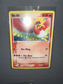 Pokemon TCG Ho-Oh Card Pop Series 5 Holo 1/17 Rare Card Near Mint - Image 1