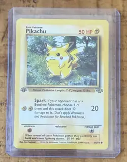 Pokemon TCG Pikachu #60/64 Non-Holo 1st Edition Vintage - Image 1