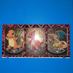 Topps Chrome Pokemon Series 1 Charmander, Charmeleon, & Charizard - Image 1