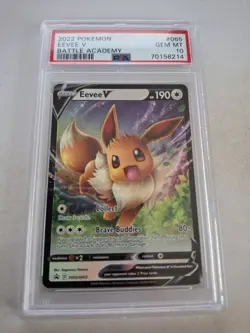 2022 Pokemon EEVEE V Battle Academy #065 PSA 10 - Image 1
