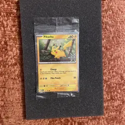 2025 Pokemon PIKACHU #025/165 Holiday Calendar Festive Stamp Snowflake - SEALED - Image 1