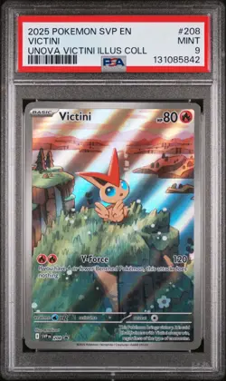 2025 POKEMON SVP VICTINI ILLUSTRATION COLLECTION #208 VICTINI PSA 9 - Image 1