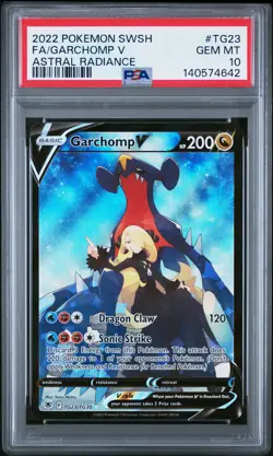 2022 POKEMON SWORD & SHIELD ASTRAL RADIANCE #TG23 FULL ART/GARCHOMP V PSA 10 - Image 1