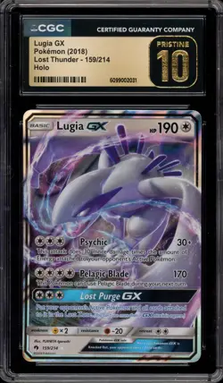 Pokemon Lugia GX Lost Thunder Holo Ultra Rare #159 CGC 10 Pristine - Image 1